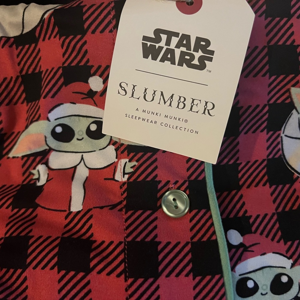 Star Wars Plaid Loungewear Pajama Set by Munki Munki NWT Luxuriously Soft: LARGE - Picture 6 of 9